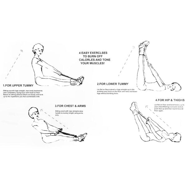 Foot Pedal Resistance Band - Elastic Sit-up Pull Rope Yoga Fitness Gym Digital Delights Store