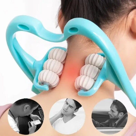 6 Wheel Pressure Point Neck Massager Relieve Neck, Back And Shoulder Pain Massage & Relaxation Digital Delights Store 